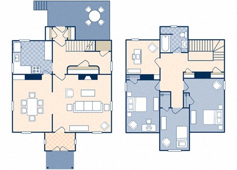 Floor plan for 3 beds, 1.5 baths, 1950 sqft